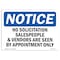 Signmission OSHA Notice Sign, 7" Height, 10" Width, No Solicitation Salespeople And Vendors Are Sign, Landscape OS-NS-D-710-L-14819 - alternate 1